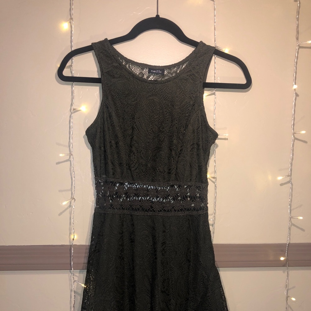 olive lace dress
